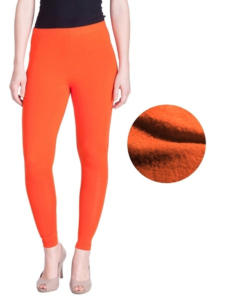 Buy TAG 7 Women Orange Solid Ankle Length Leggings - Leggings for Women  12030928 | Myntra
