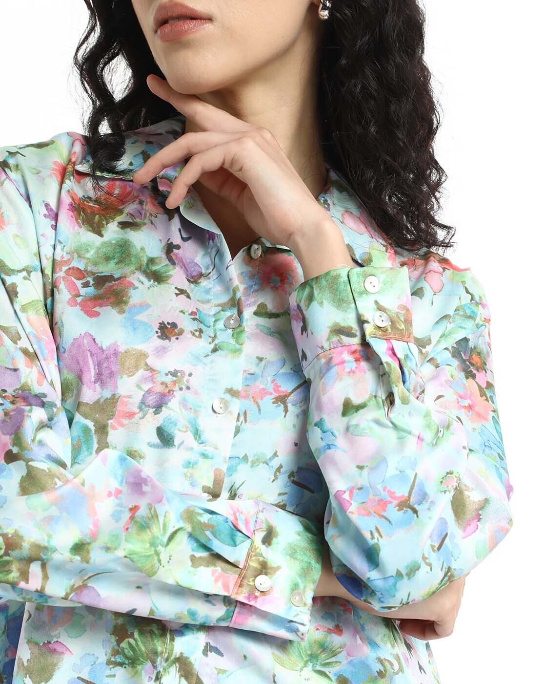 Printed Multicolor Women Floral Print Loose Fit Maternity Shirt, Size:  Medium, Casual at Rs 385 in Noida