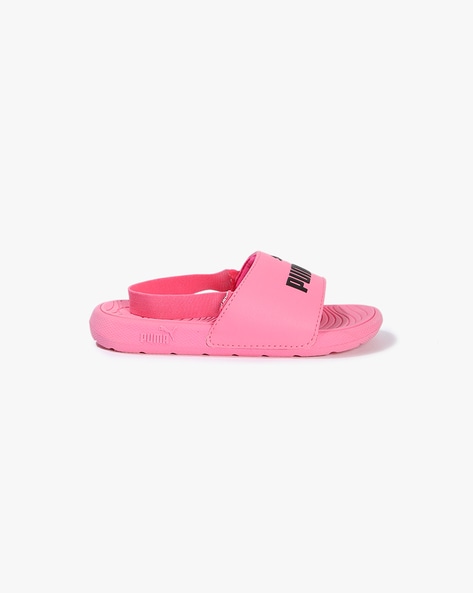 Puma pink quilted on sale slides