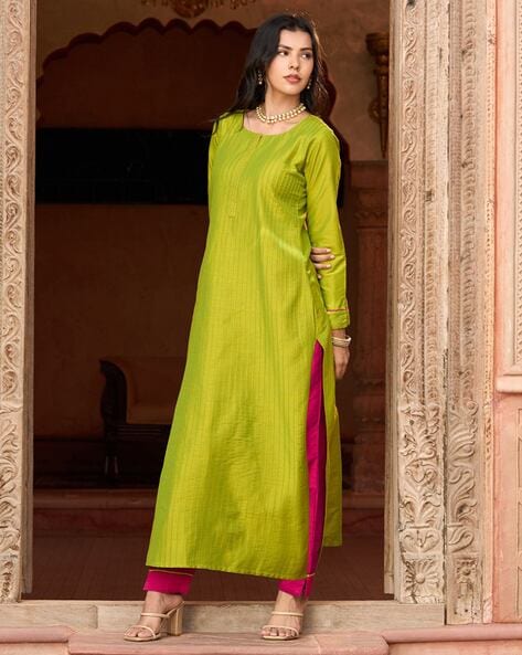 Buy Green Kurta Suit Sets for Women by Fashor Online | Ajio.com