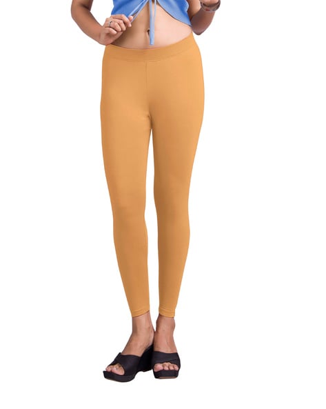 Buy Blue & Yellow Leggings for Women by Tag 7 Plus Online | Ajio.com