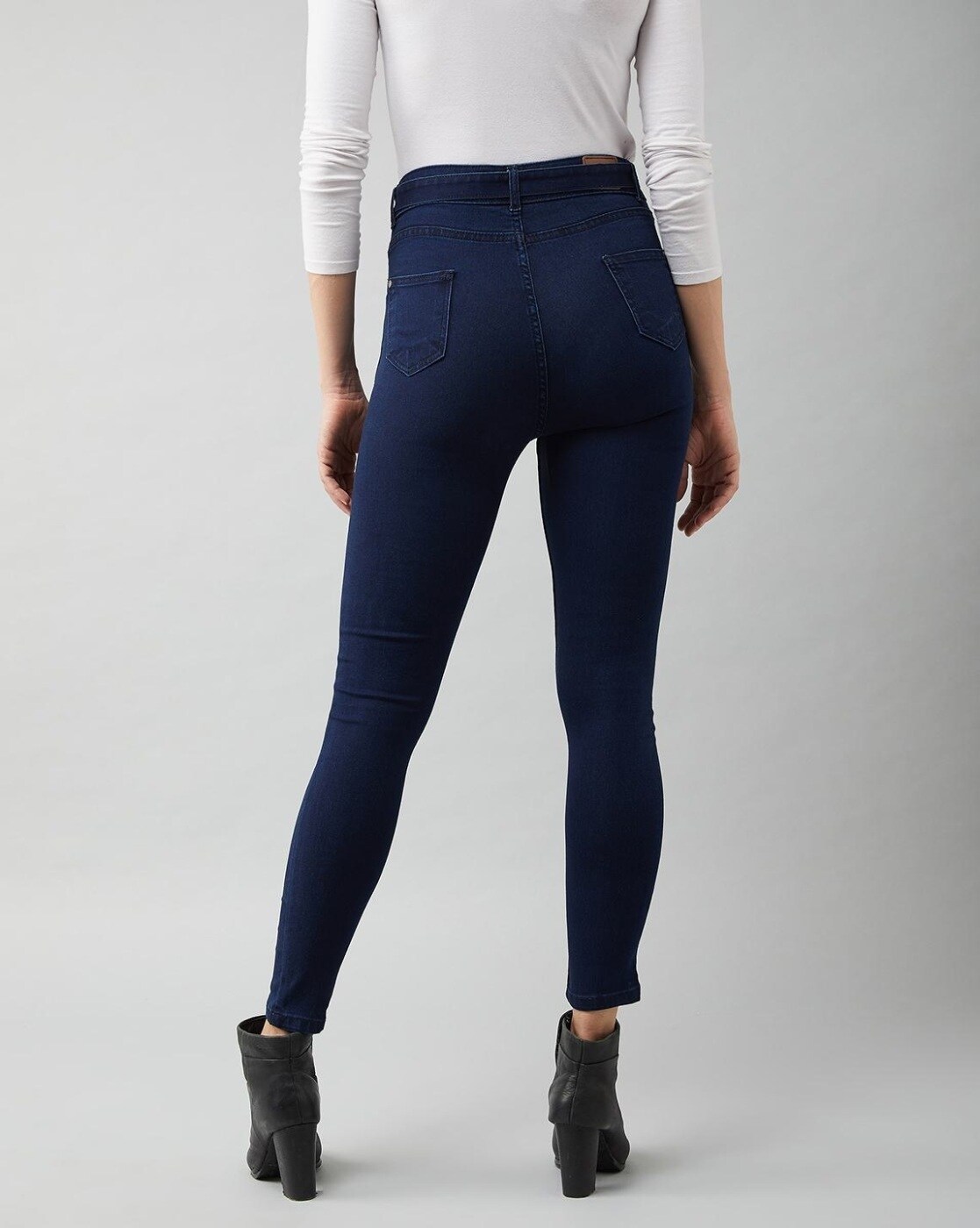 Buy Navy blue Jeans & Jeggings for Women by MISS CHASE Online