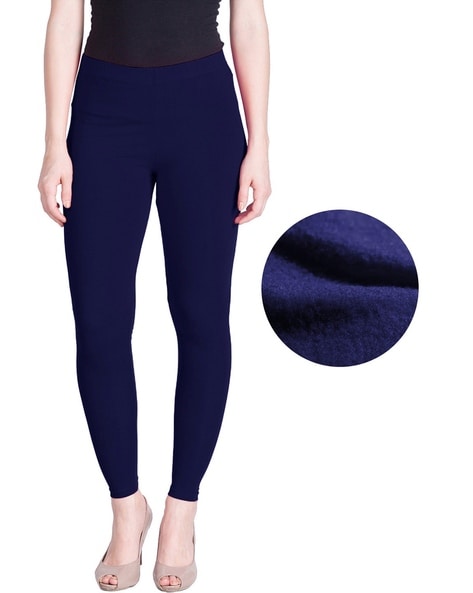 Buy Navy Blue Cotton Jersy Tights Online - W for Woman