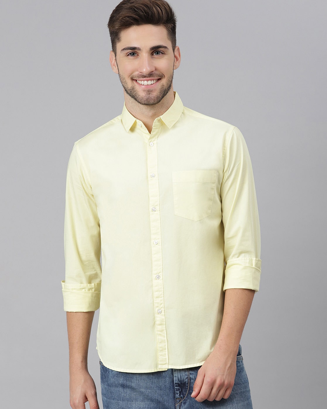 Buy Yellow Shirts for Men by DENNISLINGO PREMIUM ATTIRE Online