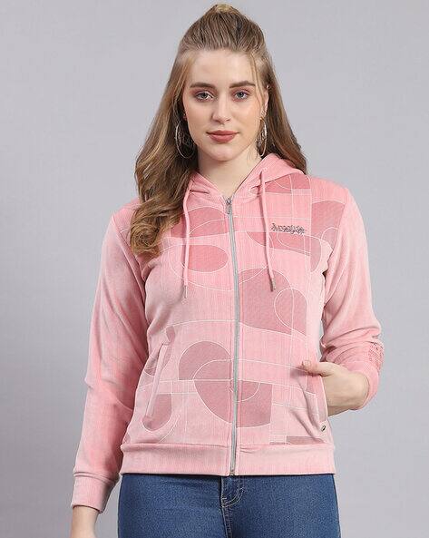 Buy Peach Sweatshirt Hoodies for Women by MONTE CARLO Online