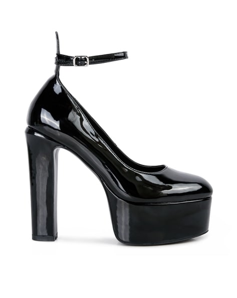 Black platform 2025 ankle strap sandals