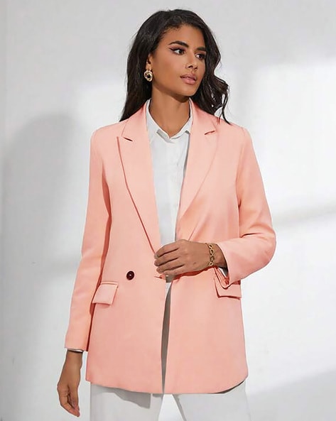 Peach on sale blazer women