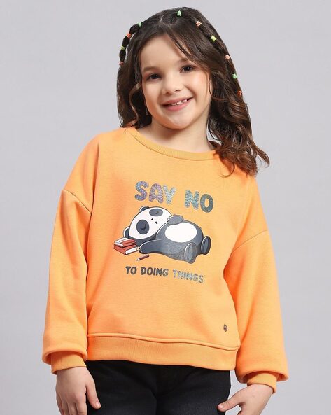 Girls orange outlet sweatshirt