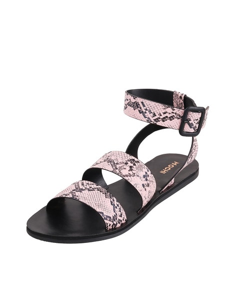 Buy Pink Flat Sandals for Women by Mochi Online