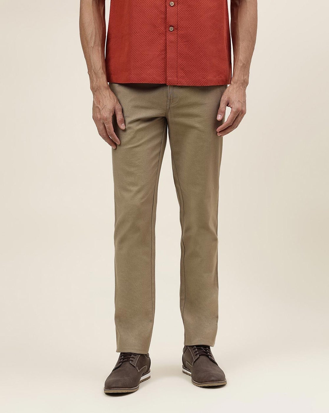 Buy Brown Cotton Pants for Men Online at Fabindia | 10722286