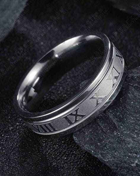 Steel Roman Numeral Guys Ring | Goldmark (AU)
