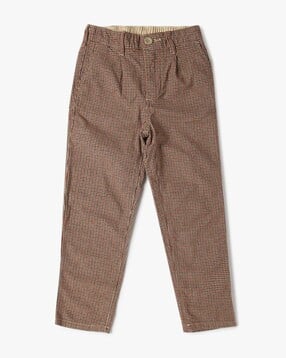 gap kids Boys Checked Tapered Fit Trousers-picture-28