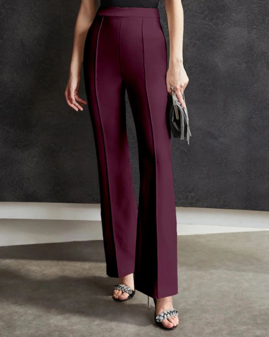 Buy MILDTOUCH Women Wine Solid Lycra Blend Trouser (L) Online at Best  Prices in India - JioMart.