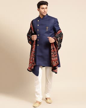 kisah Men Geometric Print Stole-picture-20