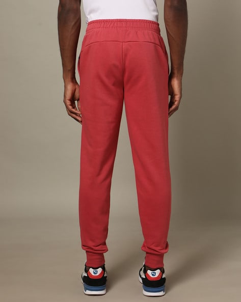 Puma red store joggers