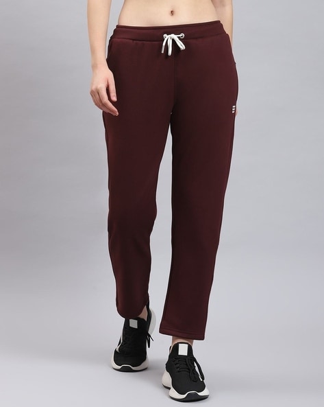 Buy rock.it Women Straight Track Pants with Elasticated Drawstring Waist at  Redfynd