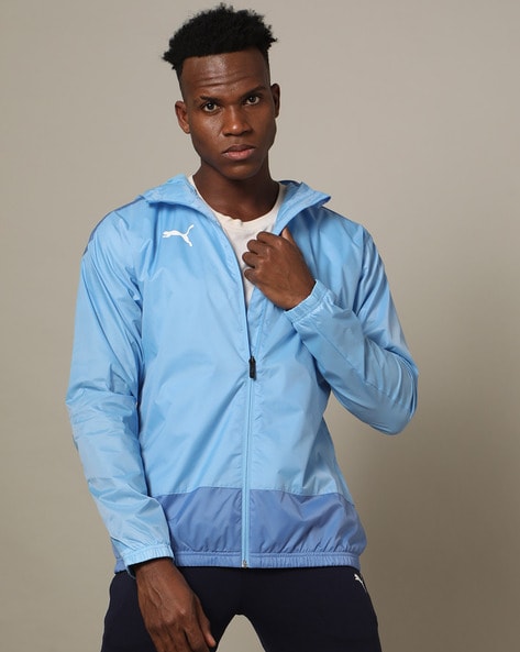 Puma store windbreaker blue