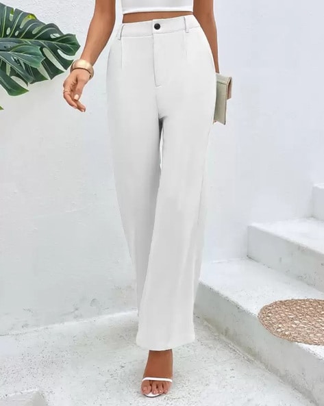 Buy White Trousers & Pants for Women by Fashion 2 Wear Online | Ajio.com