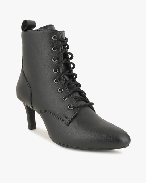 Ladies Spot On Lace Up Ankle Boots | eBay