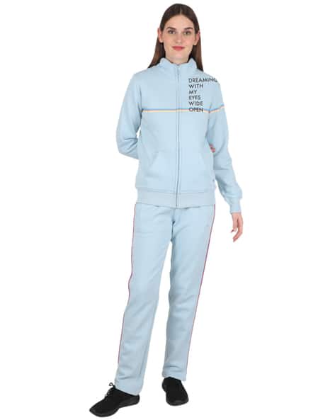 High-Neck Zip-Up Jacket Track Pants Set