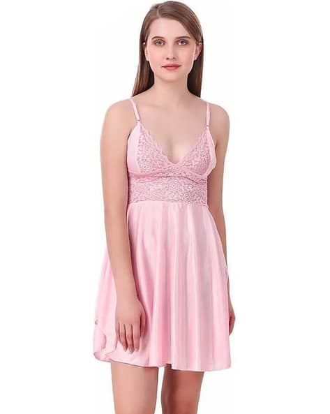 Buy Pink Nightshirts&Nighties for Women by In-curve Online | Ajio.com