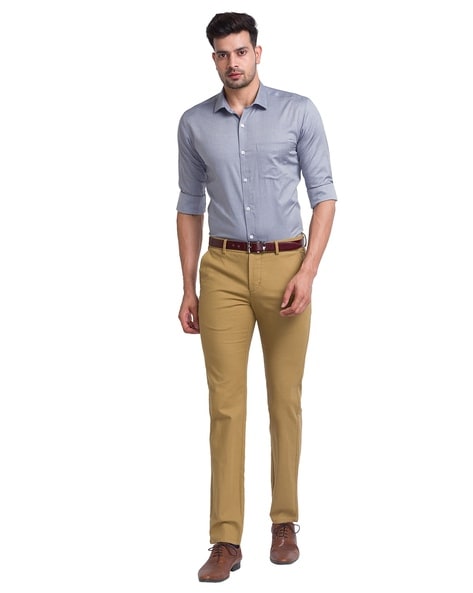 Buy Brown Trousers & Pants for Men by PARK AVENUE Online | Ajio.com