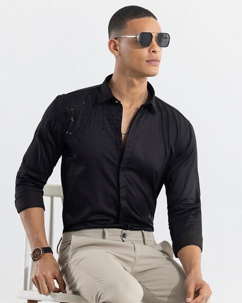 Buy Black Shirts for Men by VERTUSY Online