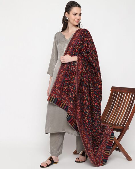 Floral Woven Women Shawl Price in India