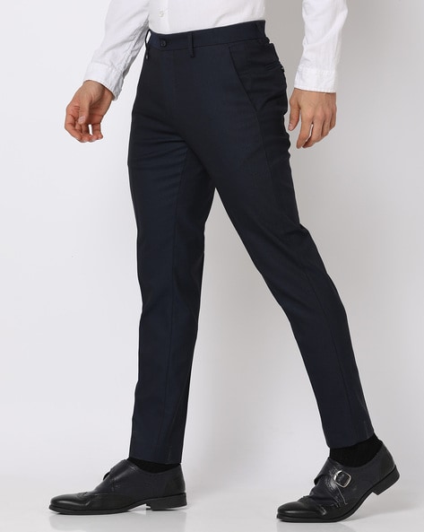 Buy Navy Trousers & Pants for Men by NETPLAY Online