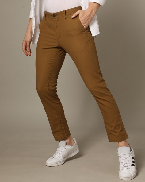 Buy Indian Terrain Men Brooklyn Slim Fit Trousers - Trousers for Men  20605770 | Myntra