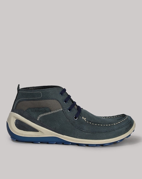 WOODLAND Leather Casual Shoe For Men (Blue) - Price History