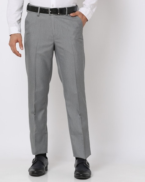Buy Medium Grey Trousers & Pants for Men by NETPLAY Online
