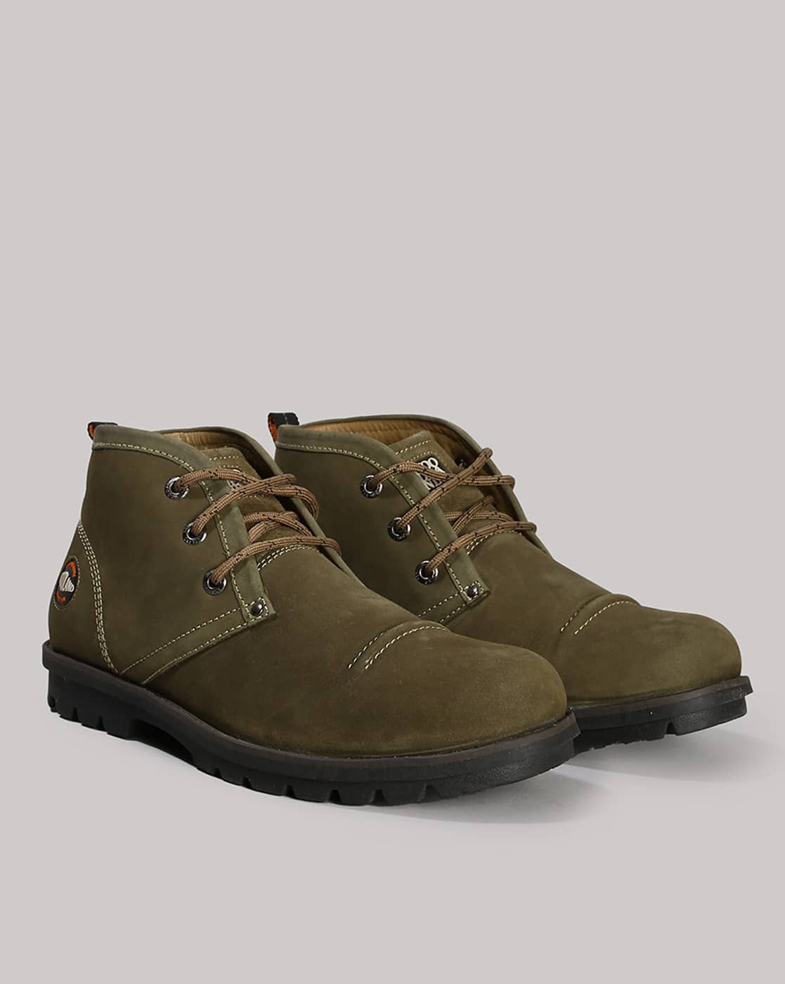 Ankle Boots Woodland Boots Olive Green Freebird Woodland Leather