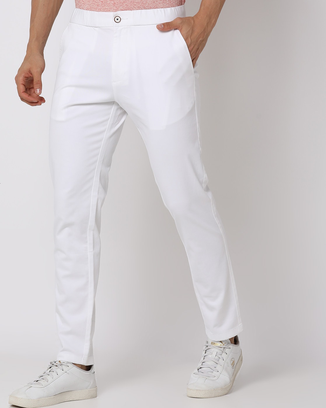 White cotton trousers 