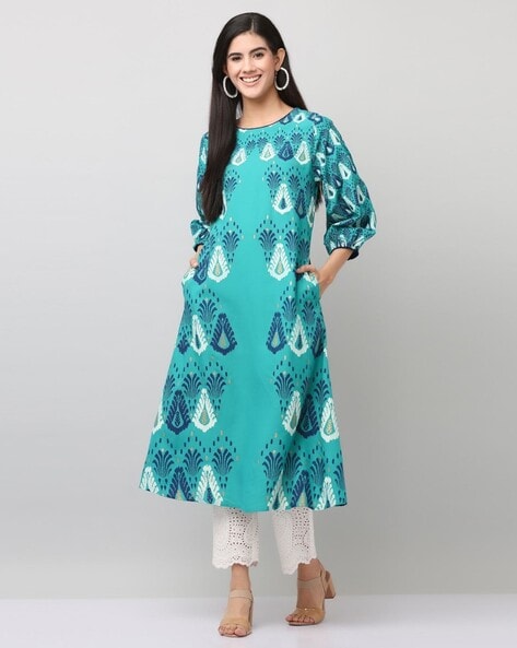 Buy Blue Kurtis & Tunics for Women by LAKSHITA Online | Ajio.com