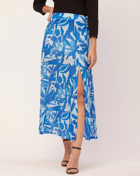 Buy Blue Skirts for Women by Moomaya Online