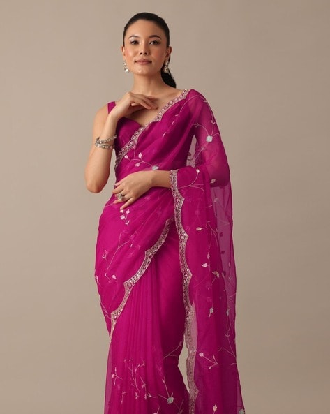 Pink Saree: Buy Pink Indian Sarees Online - Kalki Fashion