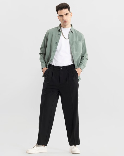 RELAXED FIT PLEATED TROUSERS - Taupe grey | ZARA Australia