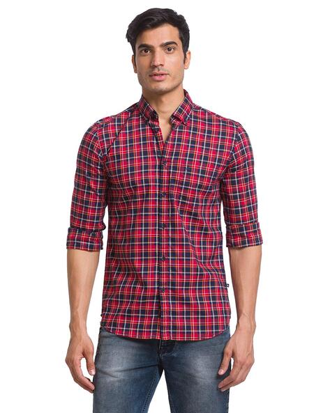 Parx Men Checked Slim Fit Shirt