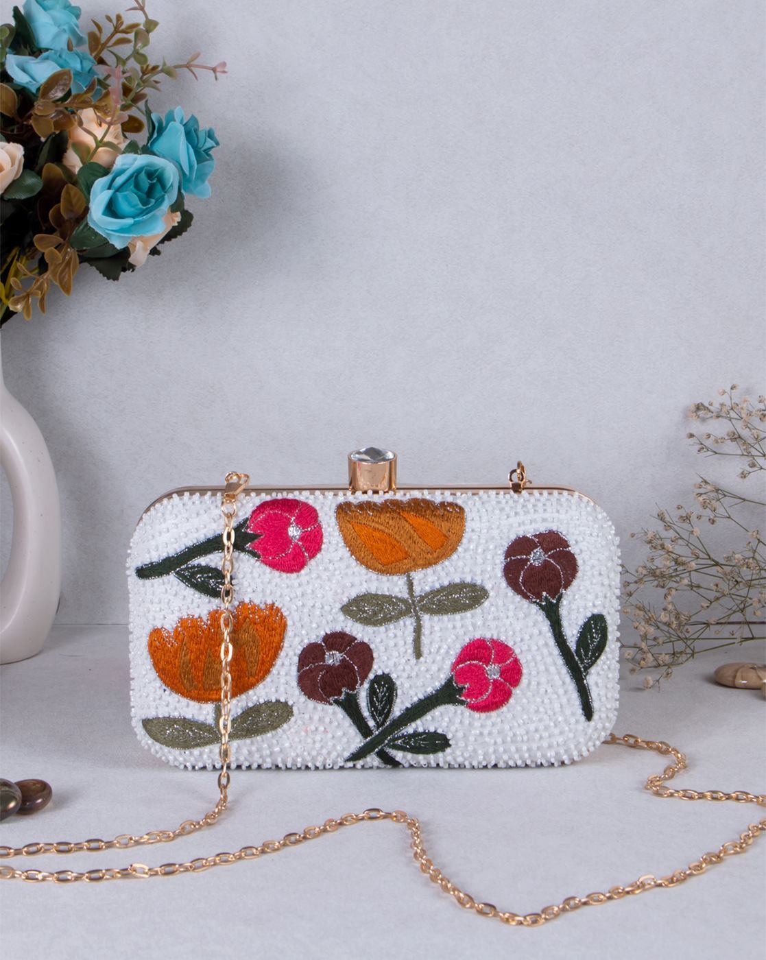 Embroidery clutch deals