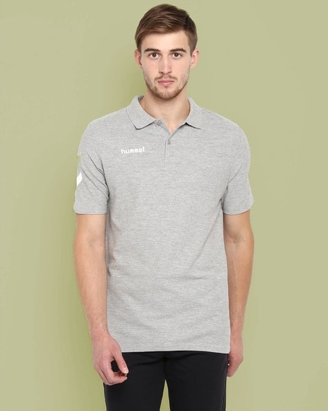 Buy Grey Melange Online for by Men Hummel Tshirts