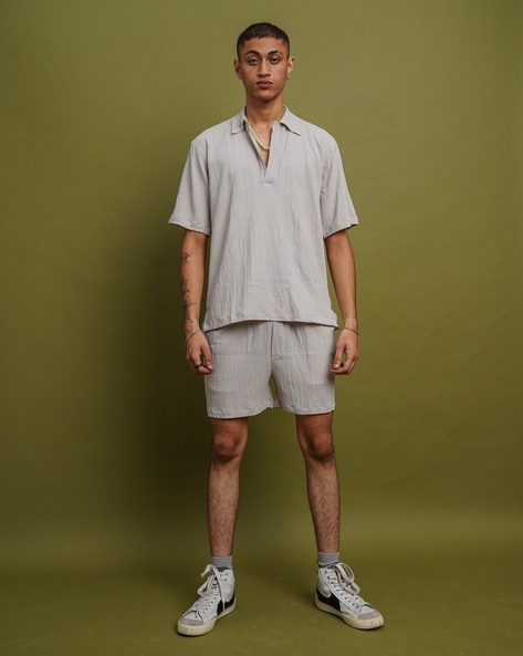 Buy Silver-Toned Co-ord Sets for Men by Big Bunny Online