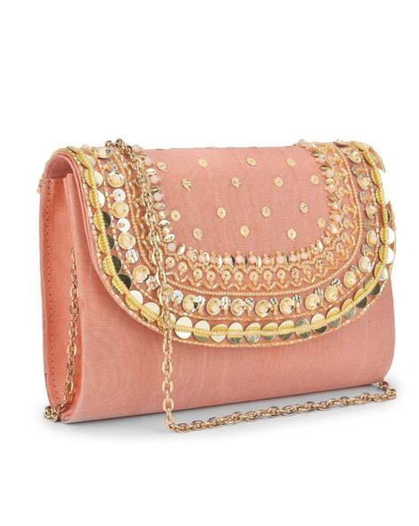 Buy Peora Embroidered Floral Potli Bags Handmade Ethnic Purse Evening  Handbags Peach - P96PCH online