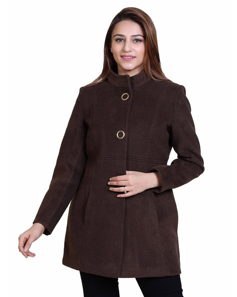 High neck peacoat on sale