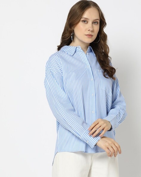 Women Striped Oversized Fit Shirt