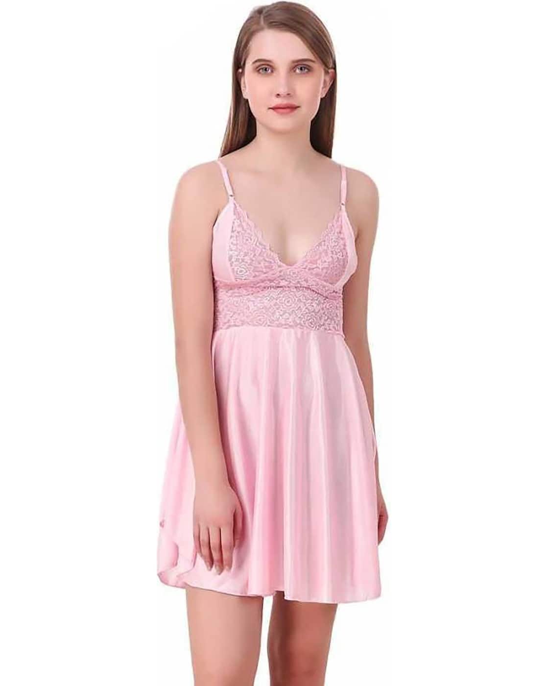 Buy Pink Nightshirts&Nighties for Women by In-curve Online