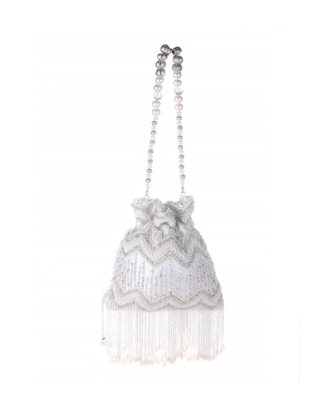 White - Potli Bags - Collection of Indian Dresses, Accessories & Clothing  in Ethnic Fashion