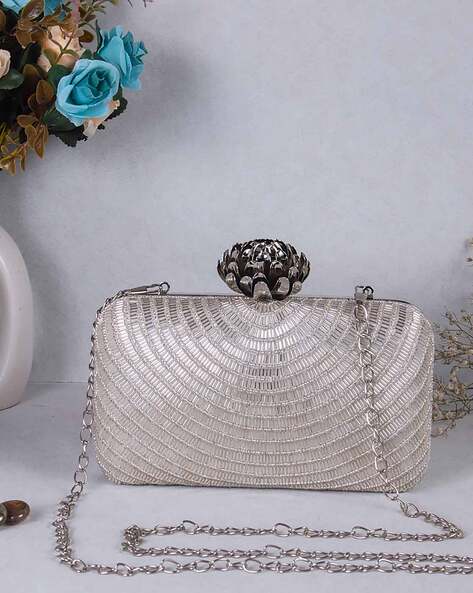 Women Evening Bag Envelope Clutch Purse with Silver Chain for iPhone 13, 13  Pro, 13 Pro Max, 12, 12 Pro, 12 Pro Max: Handbags: Amazon.com