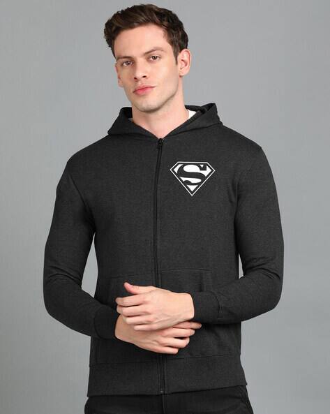 Men Graphic Print Regular Fit Hooded Sweatshirt