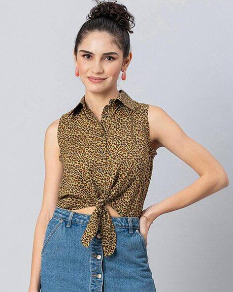 Animal Print Sleeveless Top
